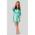 Satin Polyester Women Short Robe